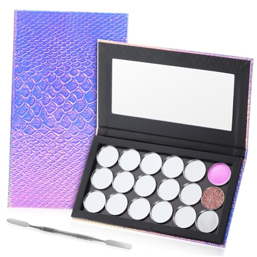 1 Satz Leere Magnetische Lidschatten Palette mit Metallpans und Scraper Praktischer Makeup Tray für Kosmetik Stabil und Einfach zu Reinigen für Unterwegs von OATIPHO