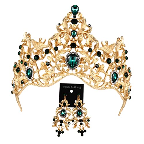 1 Satz Ohrclips für Damen Barock Tiara für Hochzeiten Partys und Besondere Anlässe Teiliges Set von OATIPHO