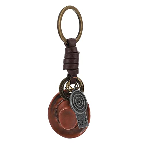 OATIPHO Vintage Cowboyhut Schlüsselanhänger Aus Personalisierter Schlüsselhalter Kreatives Handgefertigt Ideal Für Autoschlüssel Und Taschen Antik von OATIPHO