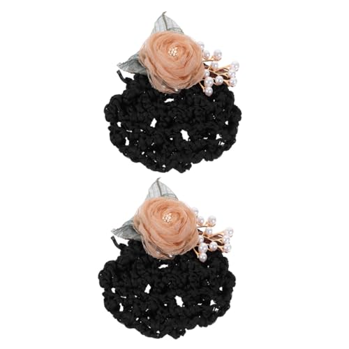 OATIPHO 2stücke Niedliche Blumen-haarklammern Mit Haarnetz-abdeckung Haarspangen-clip Für Frauen Blumen-haar-clips Für Tägliche Dekoration von OATIPHO