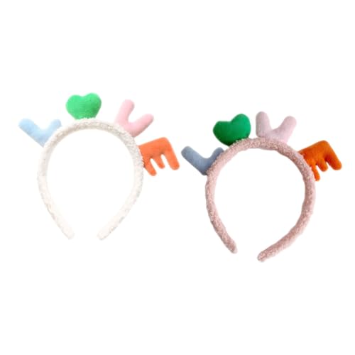 2 Stück Cartoon Haar Hoops Love Stirnband für Dekoratives Headdress für Partys und Fotoshootings Feiner Verarbeitung von OATIPHO