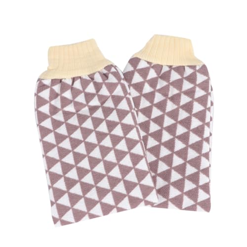 2 Stück Exfolierende Badeschlappen mit Geometrischem Dreiecksdesign Doppellagige Handtücher für Zufällige Farben für Gesamte Familie Zufällige Farbe von OATIPHO