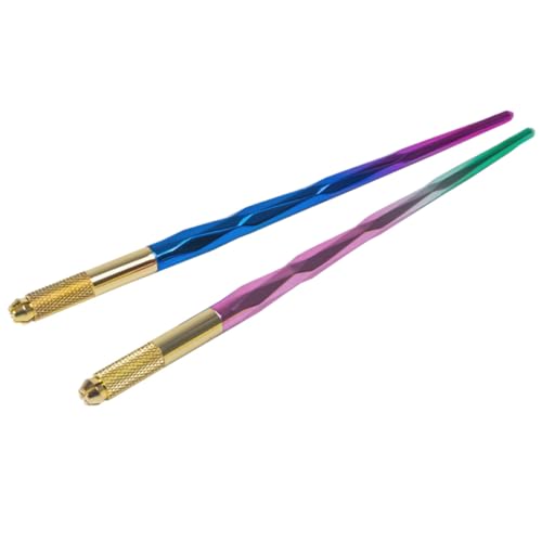 2 Stücke Mehrzweck Augenbrauenstift mit Stickerei Handwerkliche Tattoo Pen Pastellgrün für Präzise Tätowierungen und Augenbrauenformen von OATIPHO