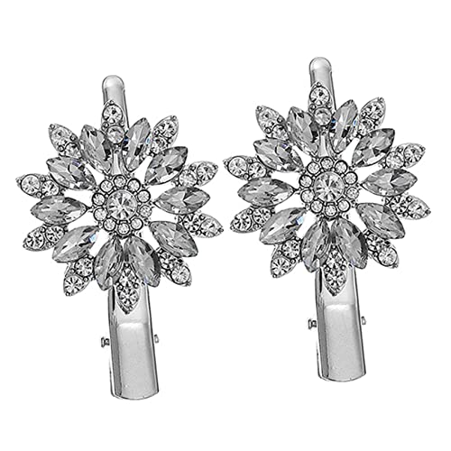 2Stücke Kristallblumen Haarspangen Haarklammern für Damen Haardekoration für Verschiedene Frisuren für Besondere Anlässe von OATIPHO