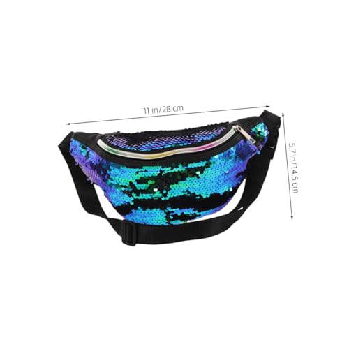 2Stücke Teiliges Meerjungfrau Pailletten Bauchtasche für Damen Verstellbarer Gurt Crossbody Design Große Kapazität für Essentials Stilvolles Accessoire von OATIPHO