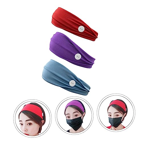 3 Stück Teiliges Fitness Haarband für Maskenhilfe Elastisches Schweißabsorbierendes Sport Haarband für Damen von OATIPHO