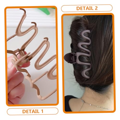 3 Stück Teiliges Haarspangen für Damen Große Matte Haarklammern Rutschfeste Klammern für Dickes Haar Haarschmuck Schokoladenbraun von OATIPHO