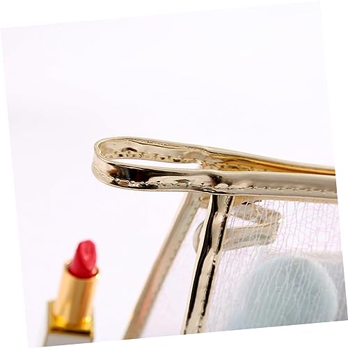 3 Stück Teiliges Transparentes Kosmetiktaschen für Damen Multifunktionale Make Up mit Reißverschluss Weiß und Gold für Reisen und Toilettenartikelorganisation von OATIPHO