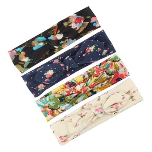 4 Stück Elastische Haarbänder Hasenohren Stilvolle Kopfbedeckungen für Damen und Gemischte Farben Bequeme und Verstellbare Haaraccessoires für Perfekten von OATIPHO