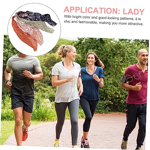 4Stücke Haarschals für Damen Elastische Haarbänder mit Bunten Mustern für Freizeit und Sport Atmungsaktiv und Komfortabel Perfektes von OATIPHO
