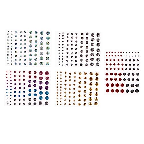 5 Blätter Acryl Aufkleber Selbstklebende Glitzer und Gesichtsticker für Partys Diy Projekte und Dekorationen von OATIPHO