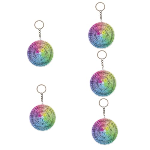 5St Dekorativer Schlüsselanhänger Gefühlsrad bescherung Weihnachten geldgeschenke Weihnachten weihnsgeschenke Decor Schlüsselbund Schlüsselringe Schlüsselanhänger basteln Violett OATIPHO von OATIPHO