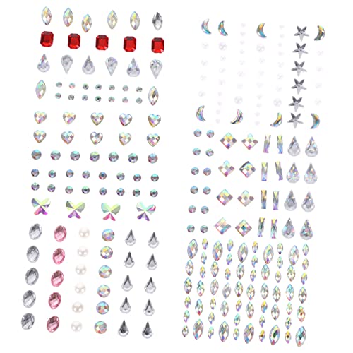 6 Blätter Selbstklebende Gesichtsglitzersteine Aufkleber für Festivals Partys und Karneval Stilvolle Körperdekoration für Gesicht für Kostümpartys und Besondere Anlässe von OATIPHO