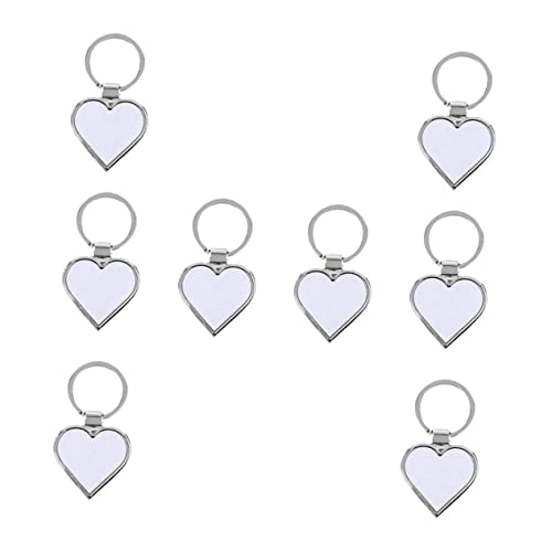 OATIPHO 8stücke Herzform Sublimations-schlüsselanhänger Blanko Für Wärmeübertragungs-kettenanhänger Für Personalisierte Und Kreative Projekte von OATIPHO