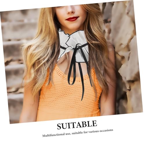 OATIPHO Abnehmbarer Faltenkragen Aus Baumwolle Bequemer Halskragen Vielseitiger Stehkragen Stilvoller Falscher Kragen Für Büro Und Freizeit von OATIPHO