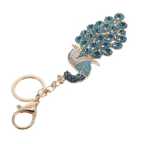 OATIPHO Schlüsselanhänger Pfauenmotiv Bunter Taschenanhänger Dekorativer Rucksack Anhänger Metall und für Damen und Herren von OATIPHO