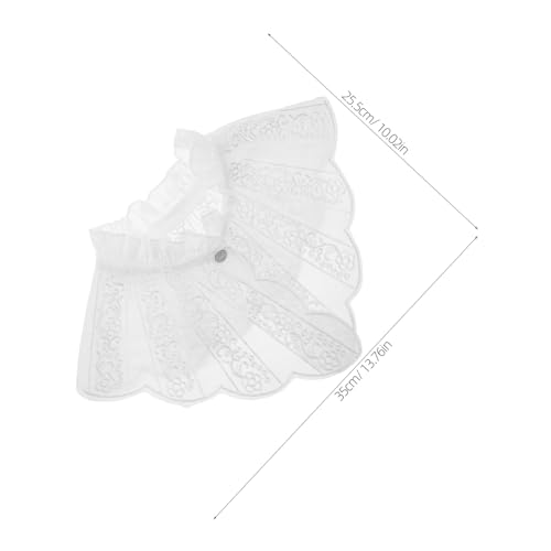 OATIPHO Falscher Hemdkragen Mit Stickerei Abnehmbarer Schalkragen Aus Polyester Für Damen Gerüschter Stehkragen Für Lolita-mode Und Besondere Anlässe von OATIPHO