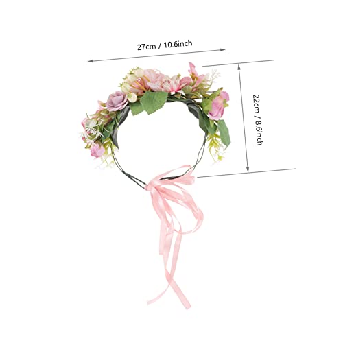 Blumenkranz für Hochzeiten Einstellbares Haarschmuck Accessoire für Bräute Fotorequisiten und Kostüm Accessoires Leuchtenden Farben und Elegantem Design von OATIPHO