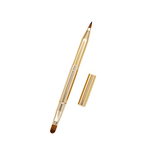 OATIPHO Doppelseitiger Lippenpinsel Einziehbarer Make up Concealer Pinsel Gold Für Frauen Und Mädchen Präzise Anwendung Reisegröße Kosmetik Zubehör von OATIPHO