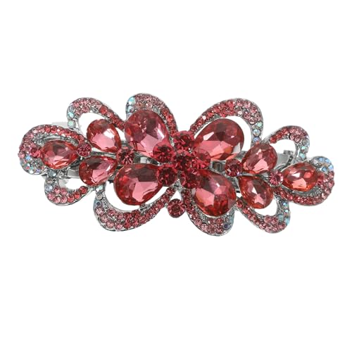 Frühling Haarclip mit Blumenrhinestone Damen Haarklammer Dekorative Haarspange für Dickes Haar Stabil und Langlebig für Besondere Anlässe von OATIPHO