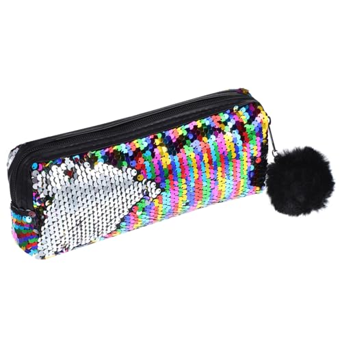 Glitzer Kosmetiktasche Kleiner Makeup Organizer mit Pailletten Praktischer Reißverschluss für Schule Reisen und Kosmetikbedarf Langlebig aus Polyacryl Gefertigt von OATIPHO