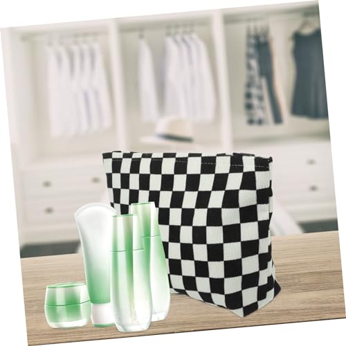 Kariertes Kosmetik und Toilettenbeutel für Reisen Große Kapazität Waschbare Kosmetiktasche für Damen zur Aufbewahrung von Toilettenartikeln und Persönlichen Gegenständen von OATIPHO