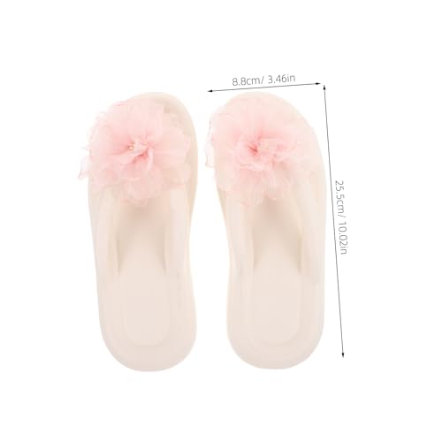 OATIPHO 1 Paar Damen-zehentrenner Mit Rosa Blumenmuster, Offene Zehenpartie, Rutschfeste, Flache Hausschuhe, Sommerschuhe Für Die Freizeit, Schnelltrocknende Strandschuhe, Größe 40–41 von OATIPHO