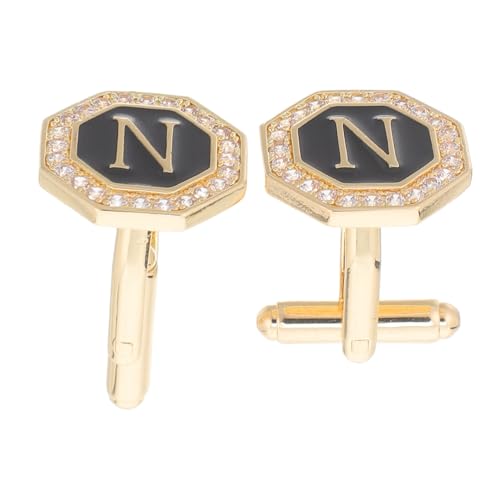 OATIPHO 1 Paar Kreative Rhinestone Besetzte Buchstaben Designs für Formelle Anlässe Hochzeiten und Geschäftliche Meetings Perfektes für Stilbewusste Männer von OATIPHO