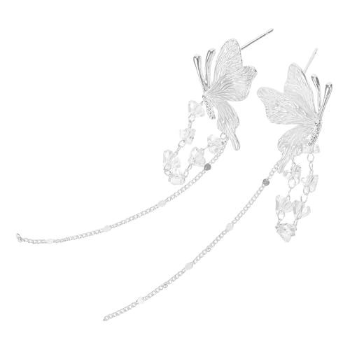 OATIPHO 1 Paar Schmetterlings Quastenohrringe – Statement Schmuck Lange Baumelnde Feenohrringe Kopfschmuck Für Frauen Und Mädchen von OATIPHO