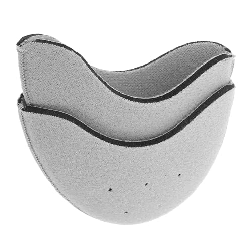 OATIPHO 1 Paar Zehenpolster Unterlage Schuhpadel Schutz Ballettpolster für Adiletten Damen High Heels Zehenabdeckungen geschmeidig Ballett-Zehenärmel Zehenhülsen Schuhkappen Polyester Grau von OATIPHO