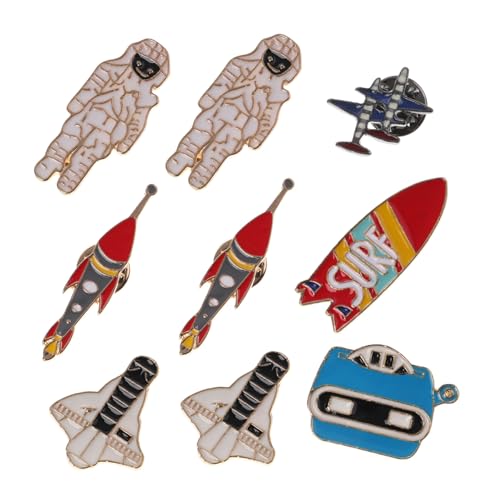 OATIPHO 1 Satz 9Tlg DIY Brustklammer travel accessories reiseaccessoires frauen schmuck Damenschmuck Jacke modeschmuck Broschen Cartoon-Brosche Anhänger Stift Tablett Kunsthandwerk reisen von OATIPHO