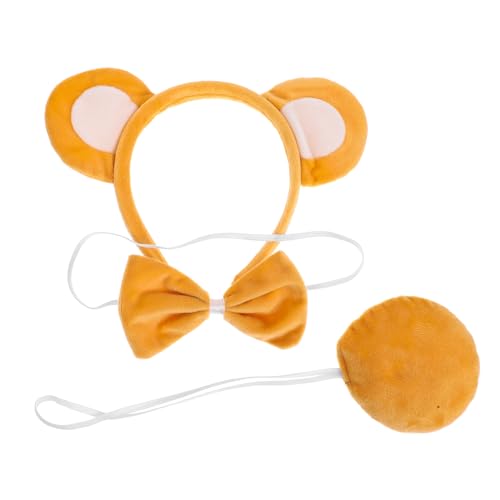 OATIPHO 1 Satz Bärenohr Stirnband Stirnband Süße Bärenohren Bärenohren-kopf-accessoire Bärenohren-kopfbedeckung Plüschbären-kopfbedeckung Plüschbärenkopf-accessoire Khaki Stoff von OATIPHO
