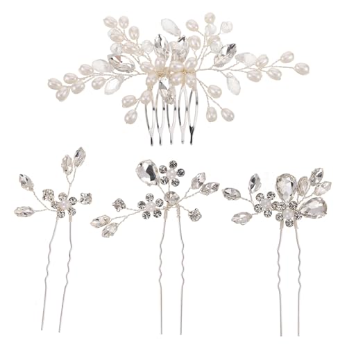 OATIPHO Hochzeits-kopfschmuck Für Brauthaar Haarschmuck-set Dekoratives Haar Für Frauen Formelle Haarspangen von OATIPHO
