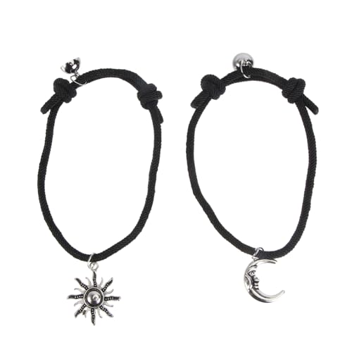 OATIPHO Stilvolles Armband-set Magnetische Paare Passende Gewebte Hand Seile Stern Mond von OATIPHO