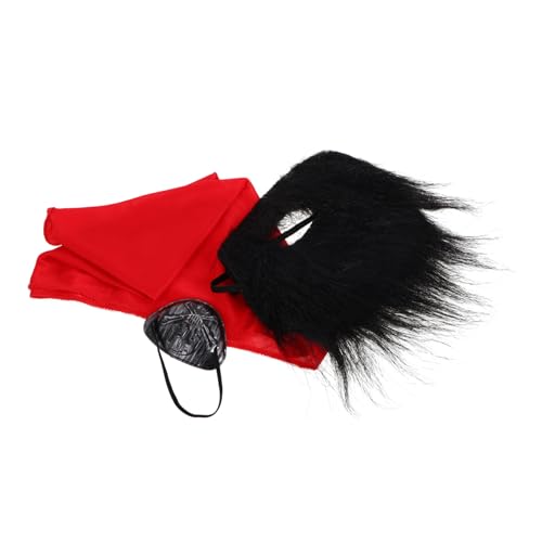 OATIPHO 1satz Piraten Kostüm Zubehör Mit Kopftuch Augenklappe Und Bart Für Halloween Und Cosplay Dekoratives Accessoire Für Partys Und Rollenspiele Langlebig Und Bequem von OATIPHO