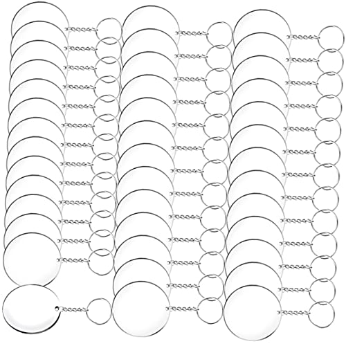 OATIPHO Identifikationsanhänger Schlüsselanhänger Etiketten Schlüsselring für Acryl Schlüsselanhänger 60er Set von OATIPHO