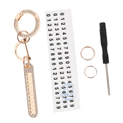 OATIPHO 1satz Kreativer Strass-schlüsselanhänger Mit Nummernschild Robuster Schlüsselring Aus Edelstahl Elegantes Design Für Autoschlüssel Und Taschen Perfektes Für Familie Und OATIPHO 1satz Kreativer Strass-schlüsselanhänger Mit Nummernschild Robuster Schlüsselring Aus Edelstahl Elegantes Design Für Autoschlüssel Und Taschen Perfektes Für Familie Und von OATIPHO