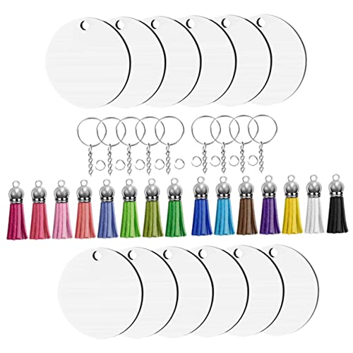 OATIPHO 1satz Schlüsselanhänger Rohlinge Für Sublimation Blanko Schlüsselanhänger Mit Quasten Und Schlüsselringen Für Kreative Bastelprojekte von OATIPHO
