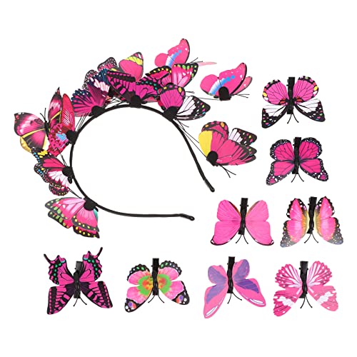 OATIPHO Schmetterlings Haarband für 9 Stück Elastisch Haarschmuck mit Schmetterlingen für Mädchen und Damen für Partys und Besondere Anlässe von OATIPHO