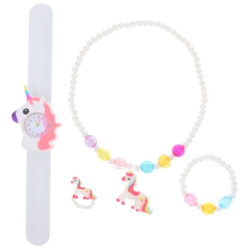 OATIPHO 1 Satz Set Silikon Einhorn Armbanduhr mit Einzigartigem Design Armband und Halskette für Mädchen für Kreative Outfits und von OATIPHO