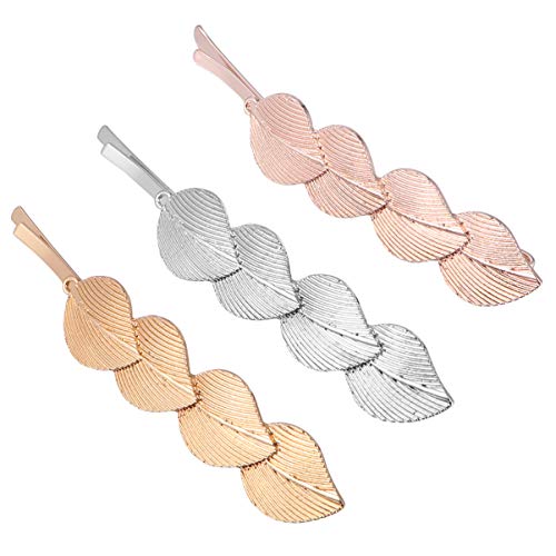 OATIPHO 1 Satz Teiliges Haarnadelset für Damen Legierung Haarspangen im Blattdesign Haaraccessoires Gold Silber und Roségold für Stilvolle Looks von OATIPHO