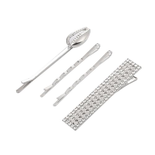 OATIPHO 1 Satz Teiliges Set Silbergraue Haarklammern mit Geometrischem Design und Strass Einfache Bobby Pins für Täglichen Gebrauch Haaraccessoires für Damen von OATIPHO