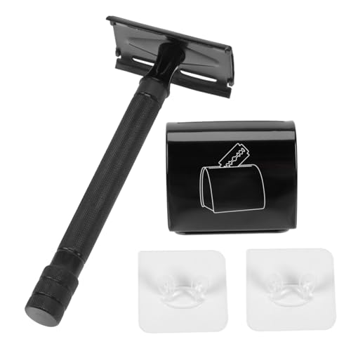 OATIPHO 1 Satz Vintage Doppel Seitiger Rasierer Manuelles Bart Rasierwerkzeug mit Halter und Aufbewahrungsbox für Präzise Bartpflege und von OATIPHO