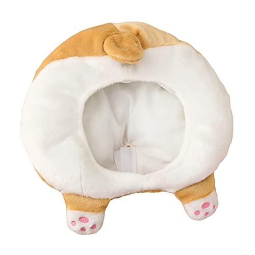 OATIPHO 1 Stk Corgi Hinternabdeckung Stütze Verrückter Hut Fotografie Hut Plüschtierkopfhut Plüsch-requisite Weihnachtsfeier Bevorzugt Kinderhut Kappe Schmuck Plüsch Und Pp Baumwolle von OATIPHO