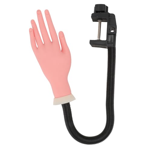 OATIPHO 1 Stück Biegsame Maniküre Trainingshand Künstliche Hand für Nail Art Übungszubehör für Nagelpraxis Flexibles Handmodell für Maniküre Anfänger Stabil mit Zufällig Geformtem Knopf von OATIPHO