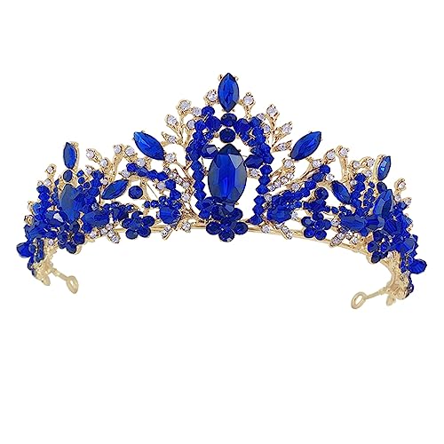 OATIPHO 1 Stück Goldene Hochzeit Tiara Krone für Damen Braut Haarschmuck Accessoire Hochzeiten und Verlobungen Einfach Bequem Funkelnde Design für Einen Unvergesslichen Moment von OATIPHO