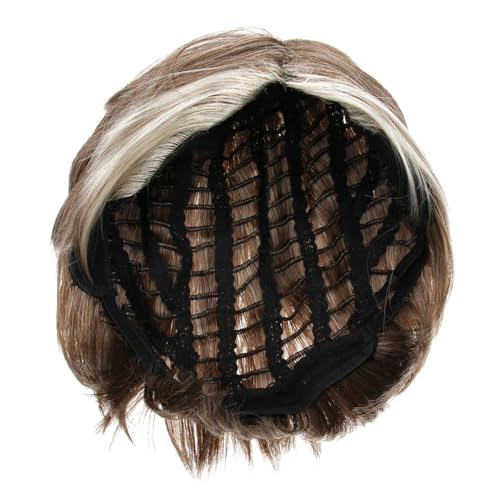 OATIPHO 1 Stück Herren Retro Perücke Gradient Kurzhaar Perücke Stilvolle Kunsthaar Haarpiece für Männer Atmungsaktiv und Hitzebeständig für Partys Hochzeiten oder Täglichen Gebrauch von OATIPHO