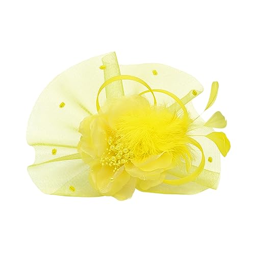 OATIPHO 1 Stück Hochwertiges Netz Stirnband für Hochzeiten und Cosplay Gelb Haarschmuck Accessoire für Damen für Festliche Anlässe und Partys von OATIPHO