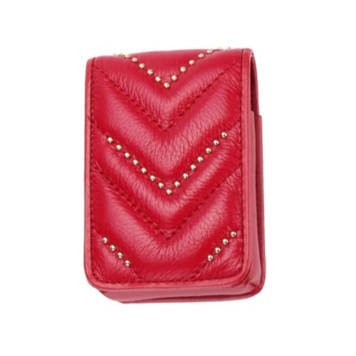 OATIPHO 1stück Mini Kosmetiktasche Mit Spiegel Kleine Rote Geldbörse Für Make-up Und Kleinigkeiten Perfekter Organizer Für Schule Arbeit Und Alltag von OATIPHO