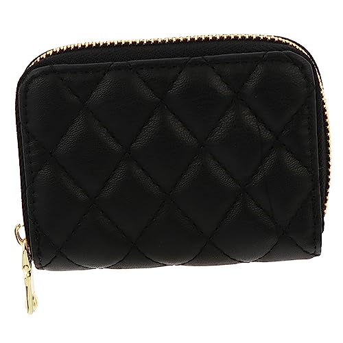 OATIPHO Moderne Pu Kunstleder Kartentasche Für Frauen Und Männer 9 Kartenfächer Praktische Kleiner Münztasche Mit Reißverschluss Schwarz Für Reisen Und Alltag Stylisches Design von OATIPHO